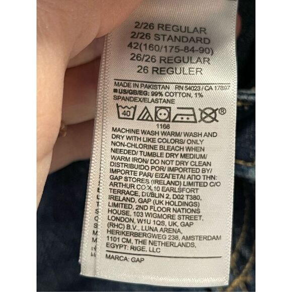 GAP Universal Slim Boyfriend Size 2/26 Regular - Picture 8 of 8